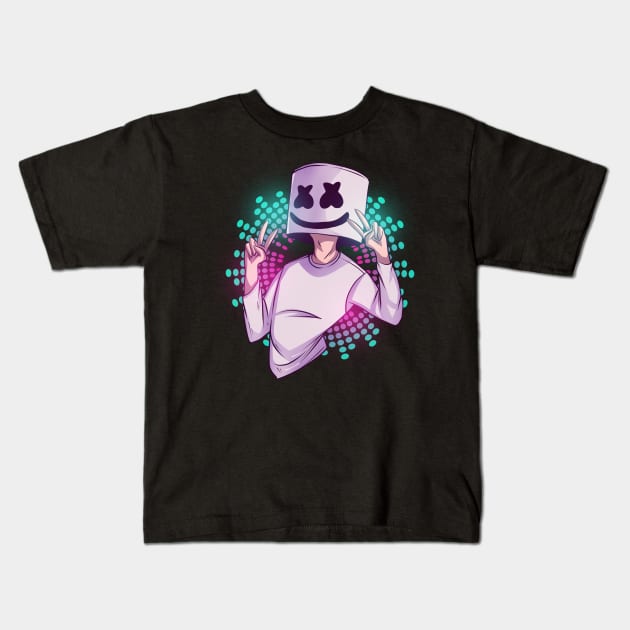 Marshmello Night Version / Visual Music Kids T-Shirt by DenielHast